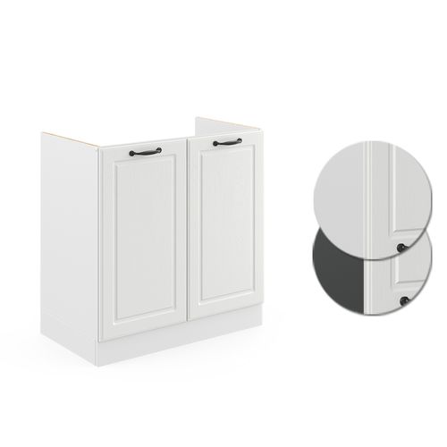 Meuble Bas Sous-évier R-line 36561 Blanc Campagne 80cm Sans Pt