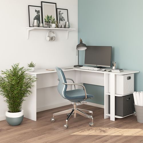 Bureau Dangle Nikita 36537 Blanc 140x140cm