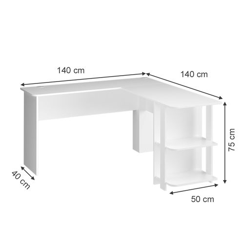 Bureau Dangle Nikita 36537 Blanc 140x140cm