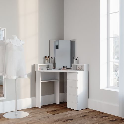 Coiffeuse Tilda, Blanc, 113.3cm