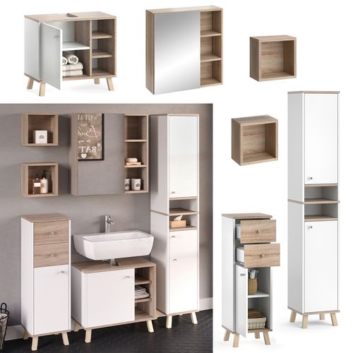 Meubles Bain Senyo 36438 Blanc 5 Pièces