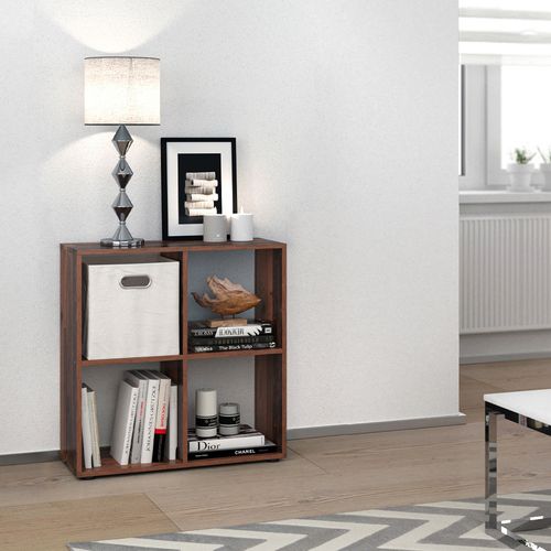 Meuble De Rangement Cube Tetra 36554 Bois Antique 72.6x72cm