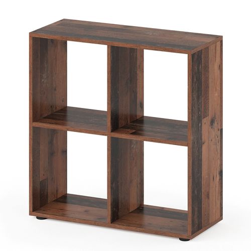 Meuble De Rangement Cube Tetra 36554 Bois Antique 72.6x72cm