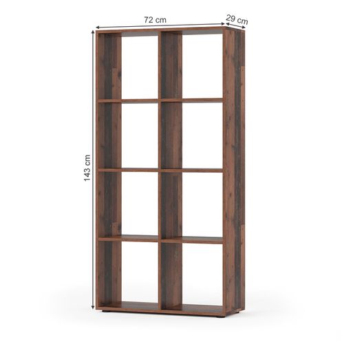 Meuble De Rangement Cube Scutum 36556 Bois Antique 143x72cm