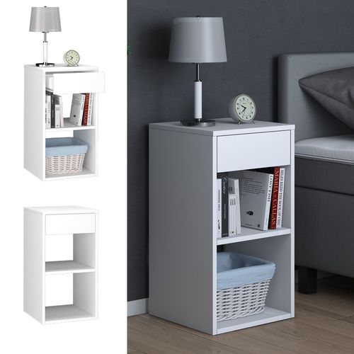 Table De Chevet Dany 36635 Blanc 35x65cm