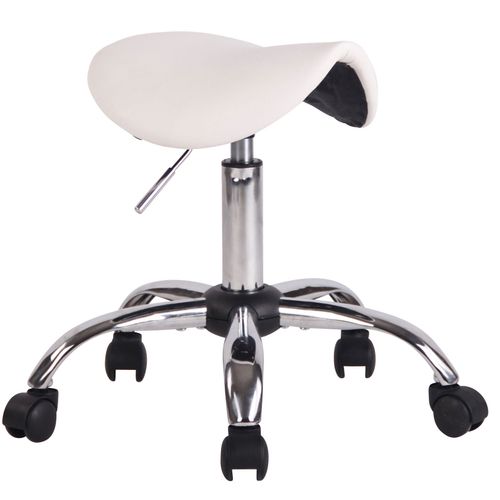 Tabouret De Travail Augsburg En Similicuir Blanc