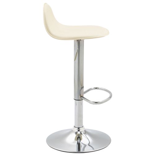 Lot De 2 Tabourets De Bar Design Lana V2 Similicuir Crème/chrome
