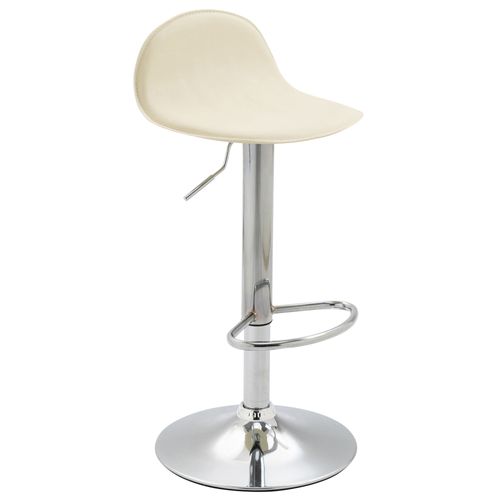 Lot De 2 Tabourets De Bar Design Lana V2 Similicuir Crème/chrome