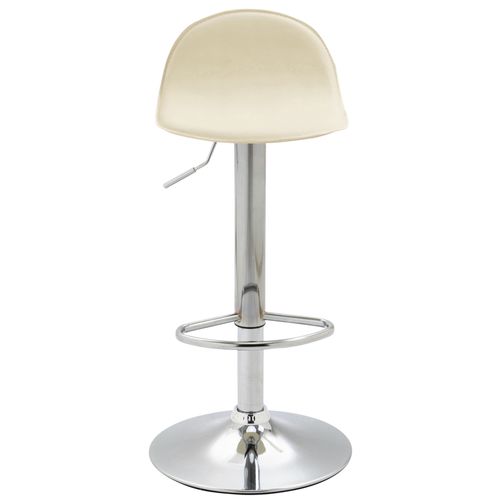 Lot De 2 Tabourets De Bar Design Lana V2 Similicuir Crème/chrome