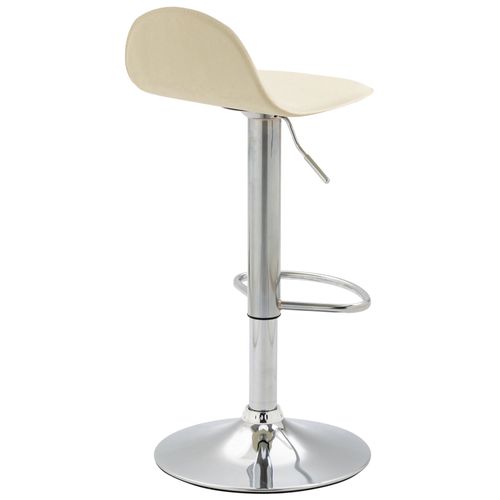 Lot De 2 Tabourets De Bar Design Lana V2 Similicuir Crème/chrome