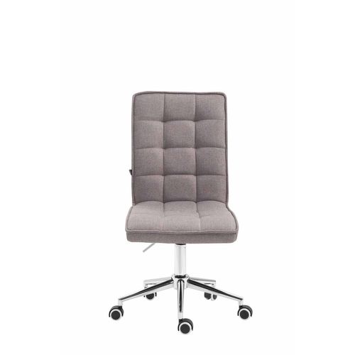 Chaise De Travail Peking V2 En Tissu Gris Clair