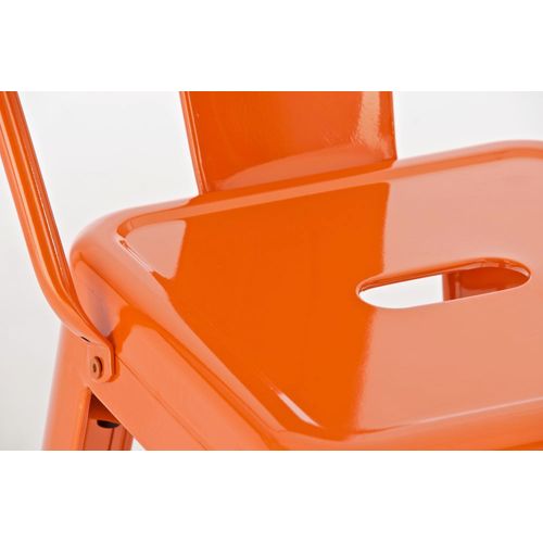 Lot De 2 Tabourets De Bar Aiden En Métal Orange