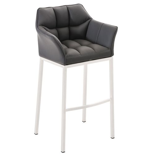Tabouret De Bar Damaso En Similicuir Gris/blanc