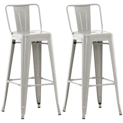 Lot De 2 Tabourets De Bar Mason Argent