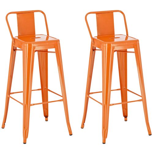 Lot De 2 Tabourets De Bar Mason Orange