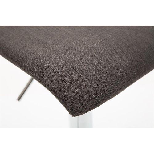 Lot De 2 Tabourets De Bar Dyn V2 En Tissu Gris Foncé