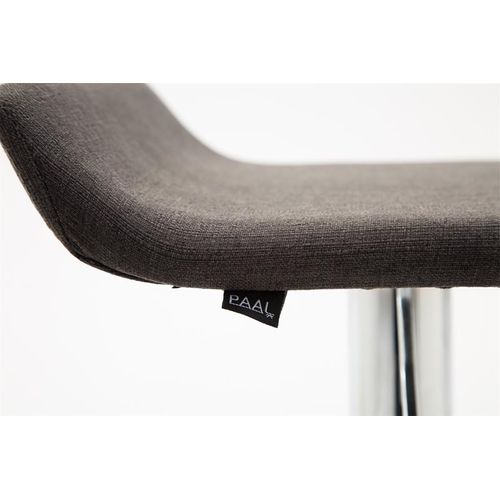 Lot De 2 Tabourets De Bar Dyn V2 En Tissu Gris Foncé