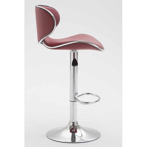 Lot De 2 Tabourets De Bar Las Vegas V2 Similicuir Bordeaux/chrome