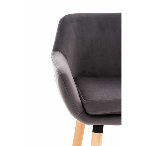 Tabouret De Bar Grant En Velours Gris