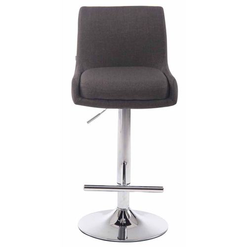 Lot De 2 Tabourets De Bar Club En Tissu Gris Foncé/chrome