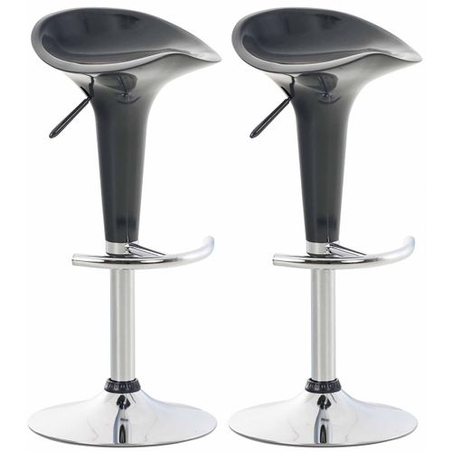 Lot De 2 Tabourets De Bar Saddle Gris
