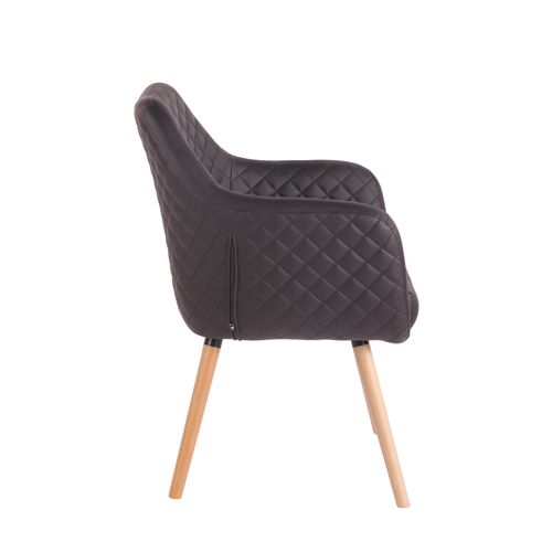 Chaise De Salle À Manger Gent Similicuir Marron Foncé/nature