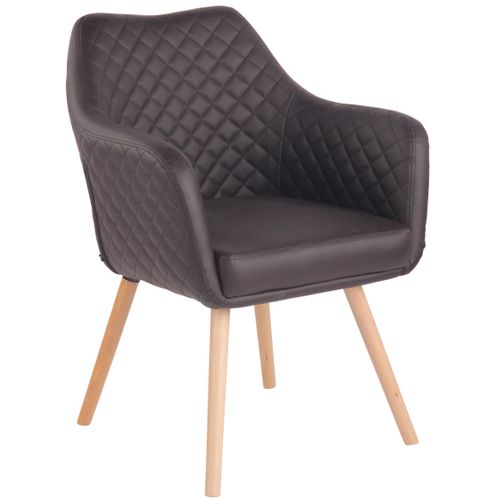 Chaise De Salle À Manger Gent Similicuir Marron Foncé/nature