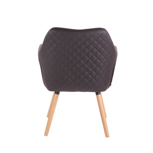 Chaise De Salle À Manger Gent Similicuir Marron Foncé/nature