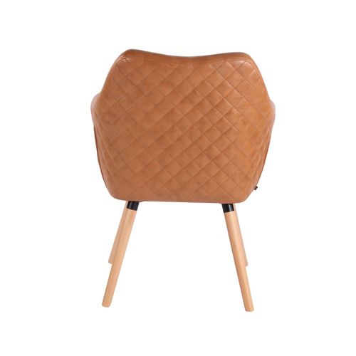 Chaise De Salle À Manger Gent Similicuir Marron Clair/nature