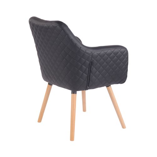 Chaise De Salle À Manger Gent Similicuir Noir /nature