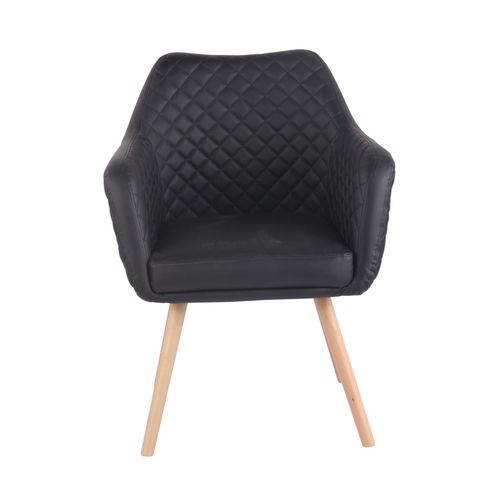 Chaise De Salle À Manger Gent Similicuir Noir /nature