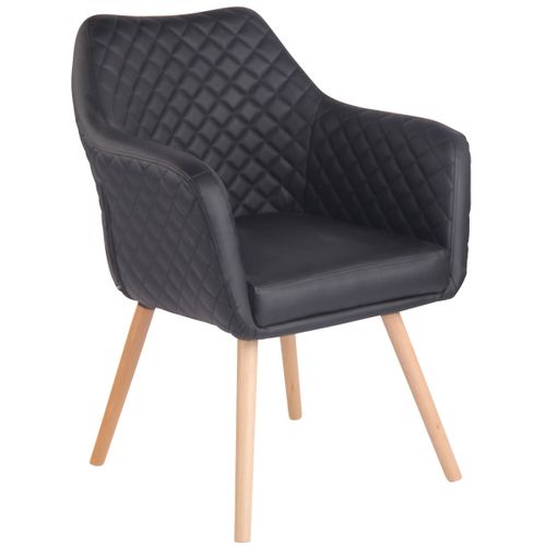 Chaise De Salle À Manger Gent Similicuir Noir /nature