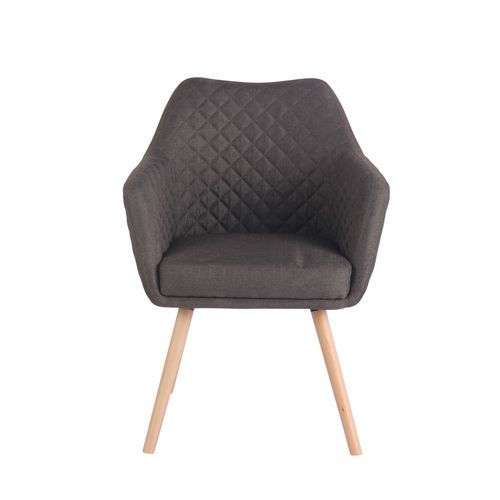 Chaise De Salle À Manger Gent Tissu Gris Foncé/nature