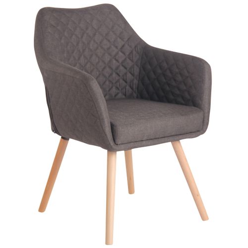 Chaise De Salle À Manger Gent Tissu Gris Foncé/nature