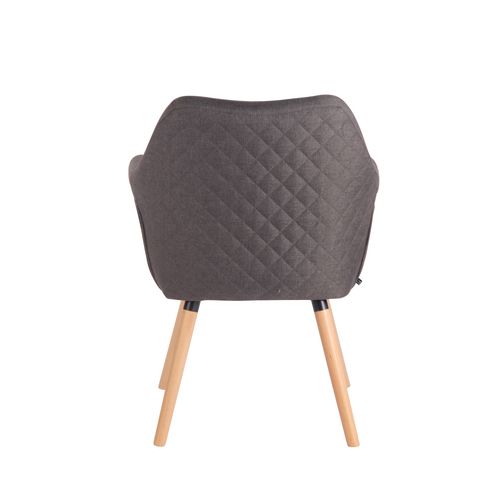 Chaise De Salle À Manger Gent Tissu Gris Foncé/nature