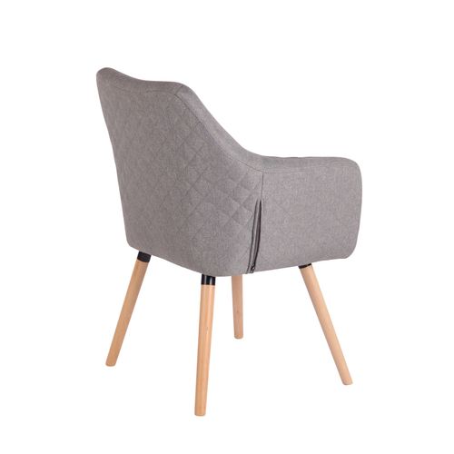 Chaise De Salle À Manger Gent Tissu Gris/nature