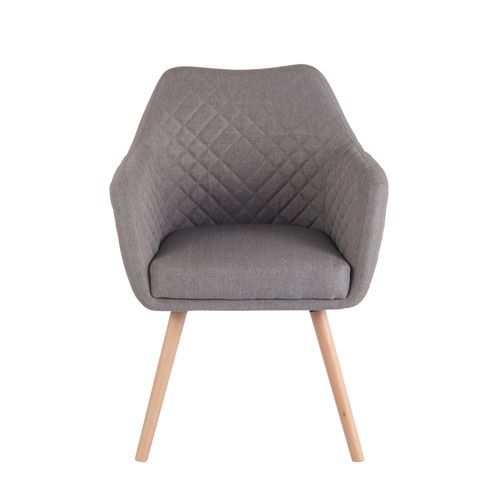 Chaise De Salle À Manger Gent Tissu Gris/nature