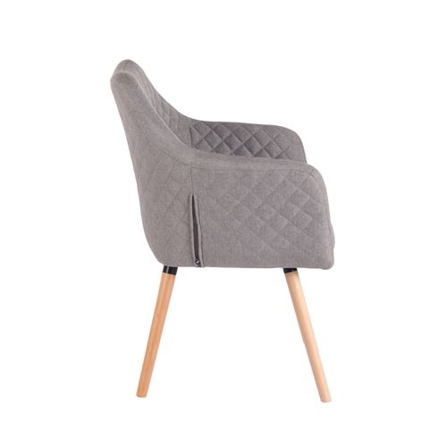 Chaise De Salle À Manger Gent Tissu Gris/nature