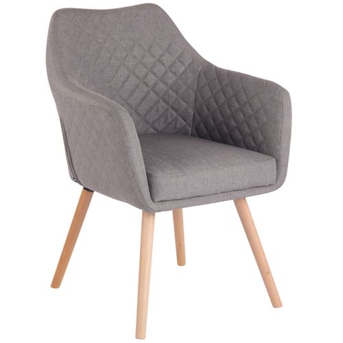 Chaise De Salle À Manger Gent Tissu Gris/nature