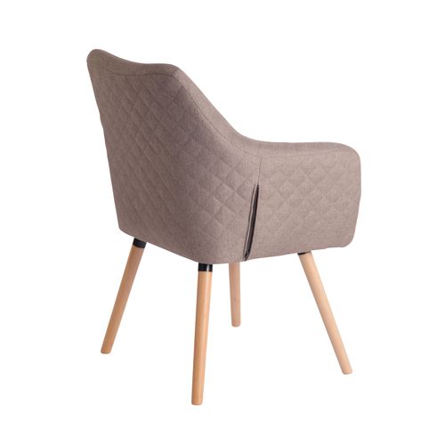 Chaise De Salle À Manger Gent Tissu Taupe/nature