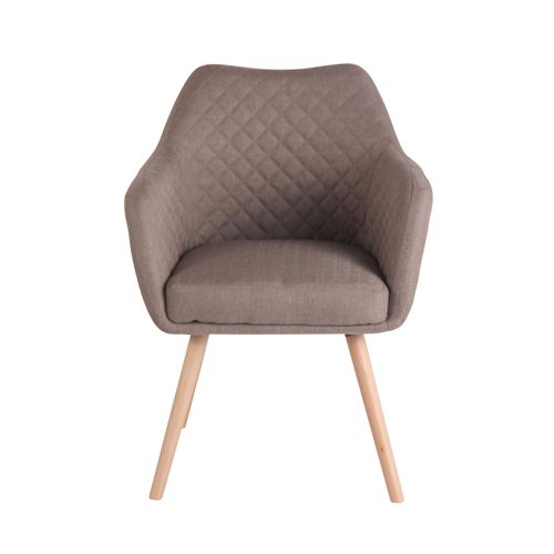 Chaise De Salle À Manger Gent Tissu Taupe/nature