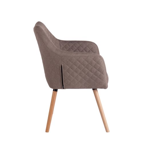 Chaise De Salle À Manger Gent Tissu Taupe/nature