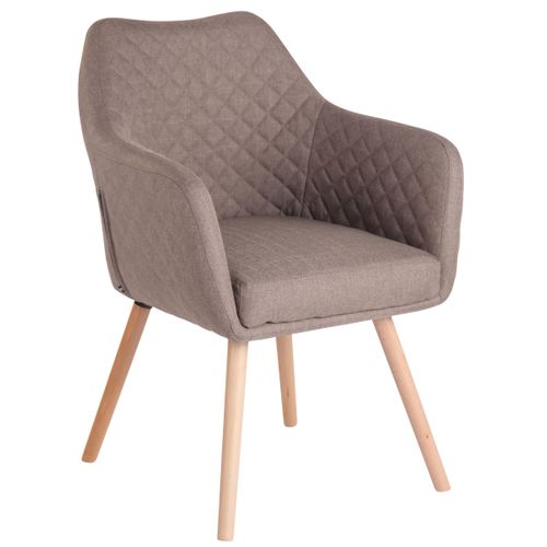 Chaise De Salle À Manger Gent Tissu Taupe/nature