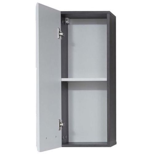 Meuble Haut De Salle De Bain - Gris/blanc Brillant - 60/77/24