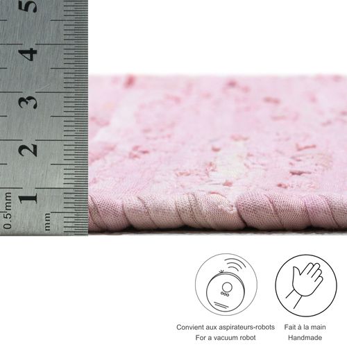 Tapis Réversible En Coton Happy Cotton 120x180 Cm - Rose