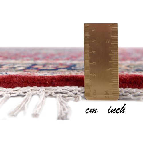 Tapis D'orient Noué à La Main Benares Diam 200 Cm - Rouge