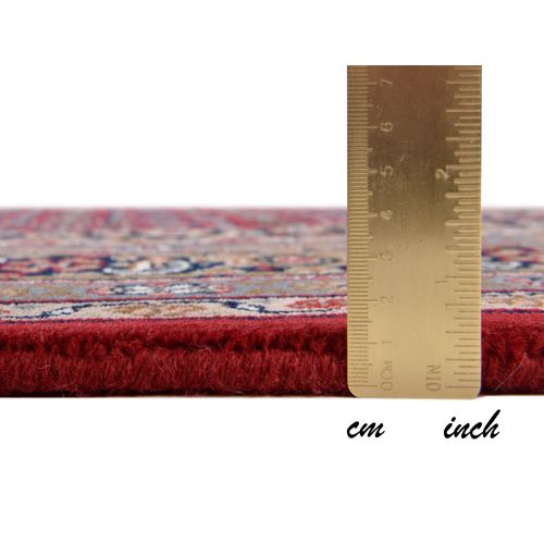 Tapis D'orient Noué à La Main Benares 80x200 Cm - Rouge