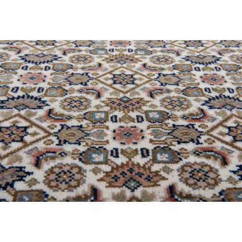 Tapis D'orient Noué à La Main Benares 60x90 Cm - Crème