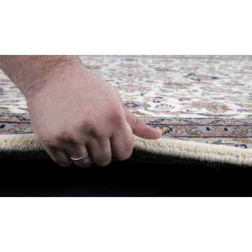 Tapis D'orient Noué à La Main Benares 40x60 Cm - Crème