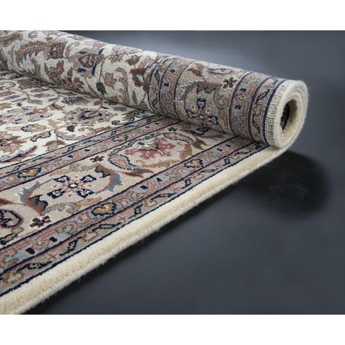 Tapis D'orient Noué à La Main Benares 40x60 Cm - Crème